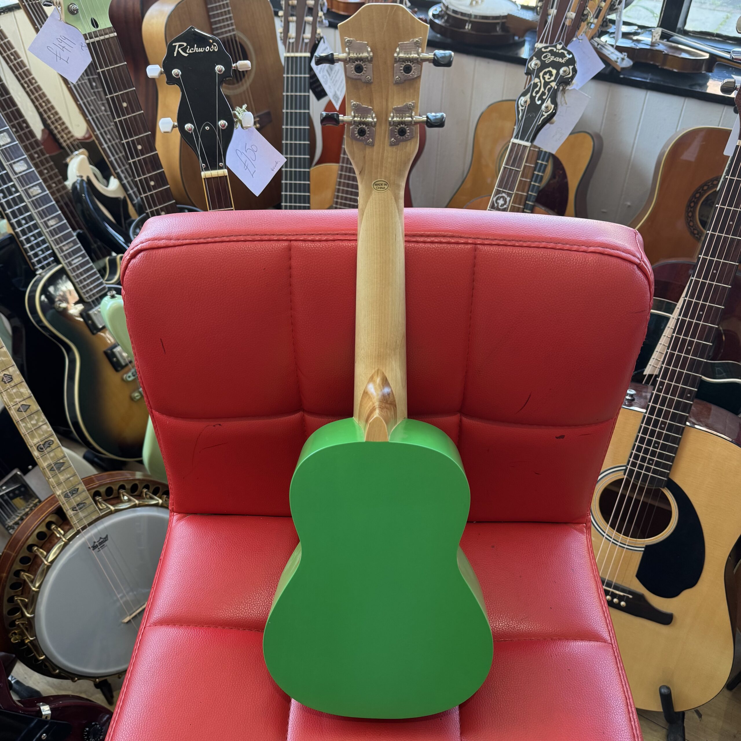 Blue Moon BU-04 Soprano Green Ukulele - Image 6